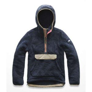 W North Face Campshire Fleece Hoodie 3/4 Navy